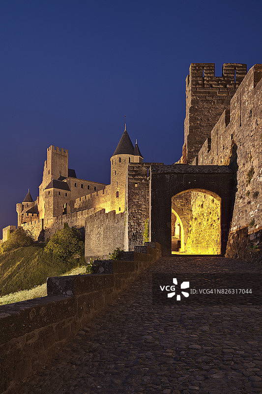 法国朗格多克-鲁西永-密迪列比斯卡尔卡松图片素材