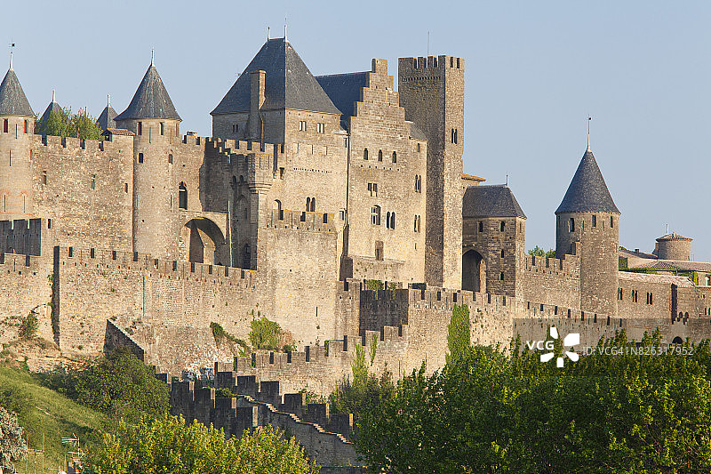 法国朗格多克-鲁西永-密迪列比斯卡尔卡松图片素材