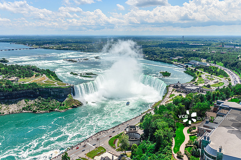 尼亚加拉瀑布鸟瞰图片素材