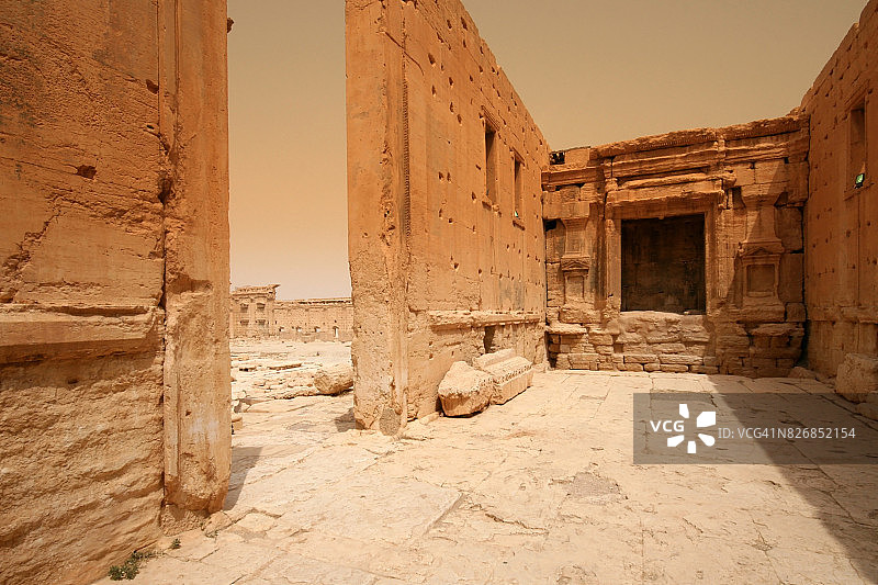 叙利亚巴尔米拉贝尔神庙内的北部神殿图片素材