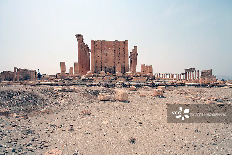 叙利亚巴尔米拉贝尔神庙北立面图图片素材