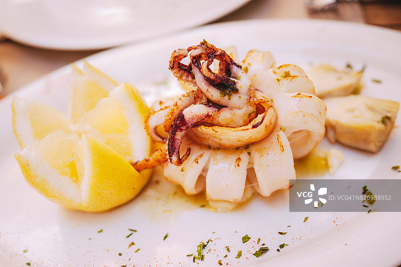 烤鱿鱼图片素材