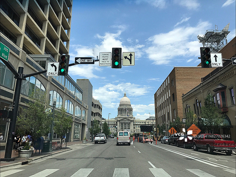 夏季的美国爱达荷州博伊西市中心图片素材