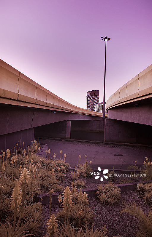 红外城市立交桥图片素材