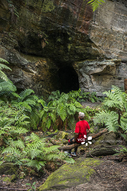 旅行者在蓝山国家公园图片素材