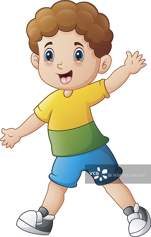 可爱小男孩卡通图片素材