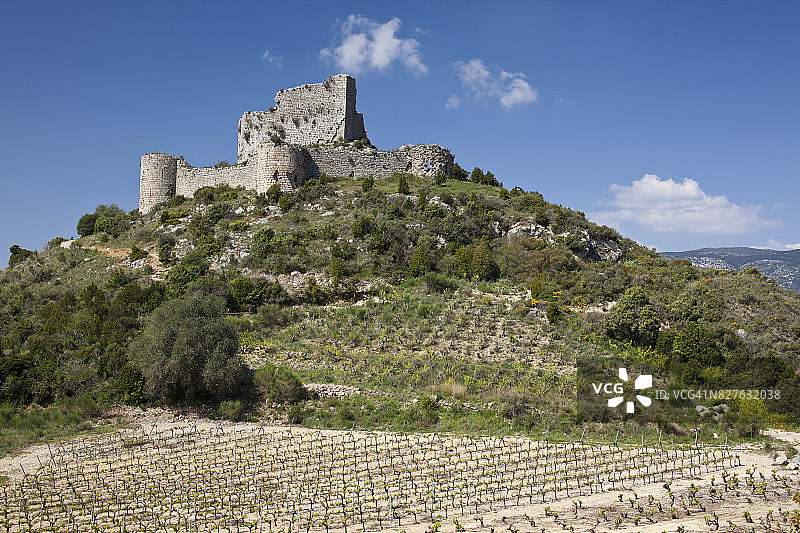 阿吉拉尔城堡，朗格多克，法国图片素材
