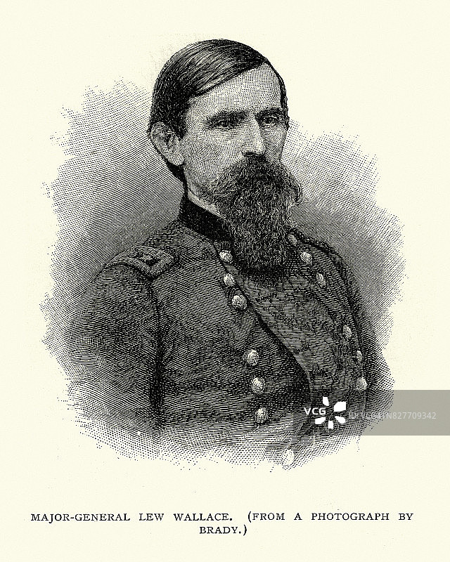 美国内战，刘·华莱士将军图片素材