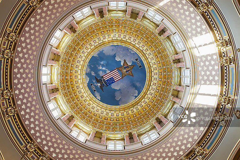 爱荷华州议会大厦圆形穹顶图片素材