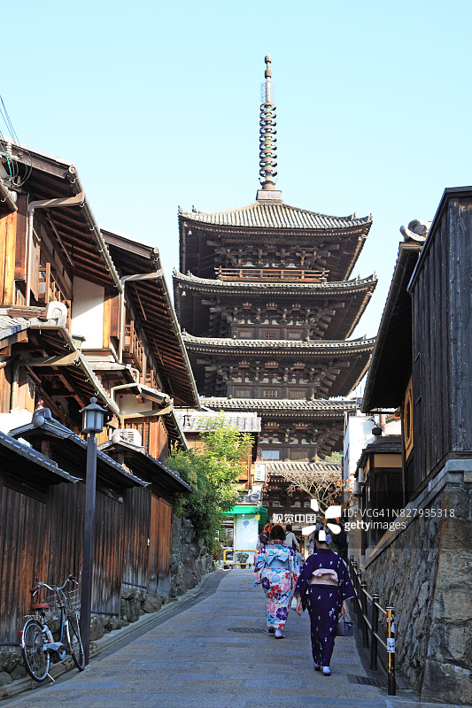 日本京都八坂宝塔图片素材