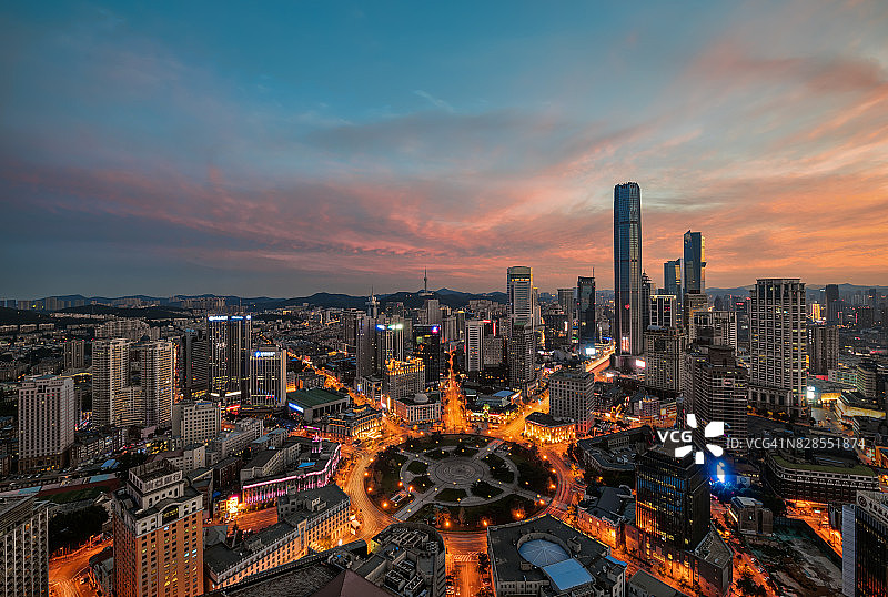 中山广场夜景图片素材