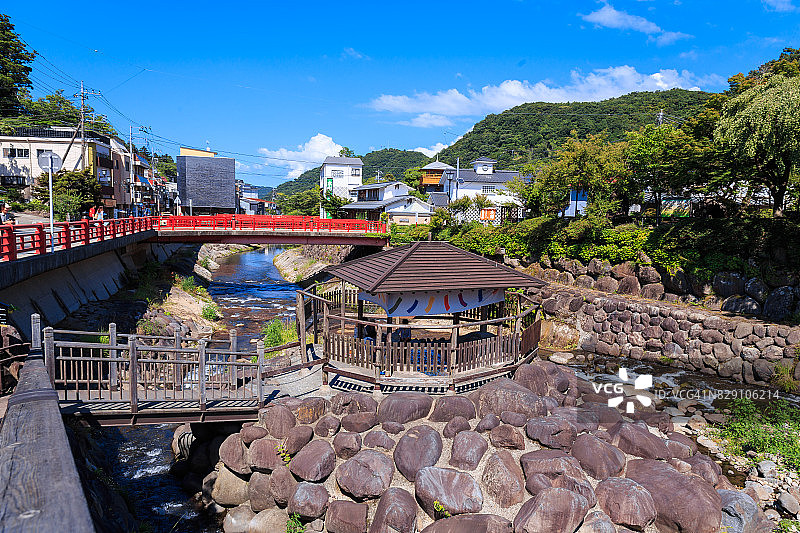 土肥温泉与古桥图片素材