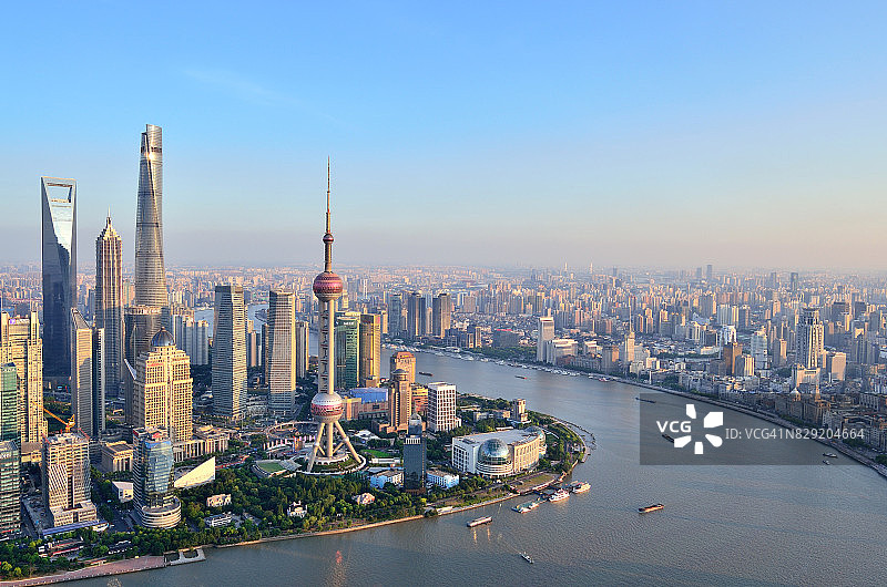 中国上海城市天际线图片素材