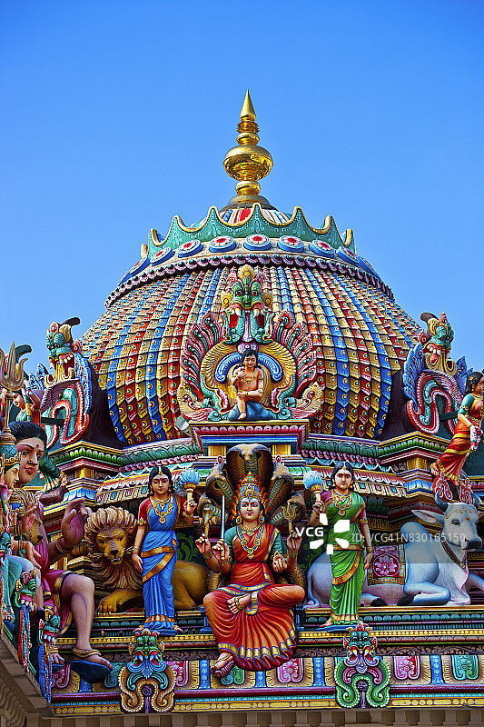 新加坡唐人街的马里安曼兴都庙图片素材