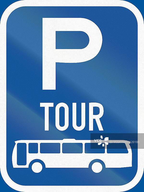 博茨瓦纳道路标志 - 旅游巴士停车图片素材