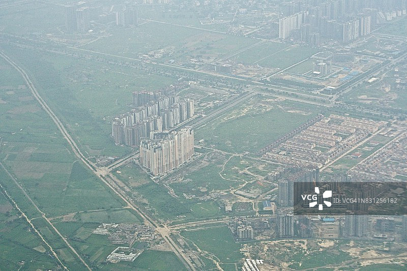 印度北方邦诺伊达住宅区航拍日景图片素材