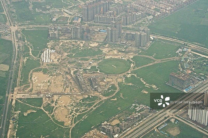 印度北方邦诺伊达住宅区航拍日景图片素材