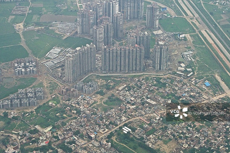 印度北方邦诺伊达住宅区航拍日景图片素材