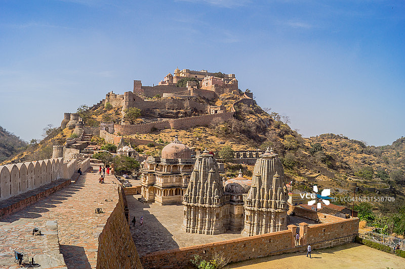 联合国教科文组织世界遗产：印度拉贾斯坦邦昆巴哈尔堡城墙和寺庙图片素材