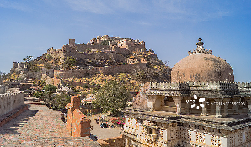联合国教科文组织世界遗产：印度拉贾斯坦邦昆巴哈尔堡城墙和寺庙图片素材