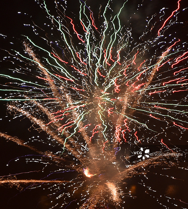 中国新年焰火盛况图片素材