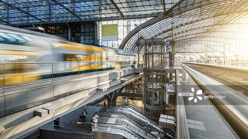 现代火车站图片素材