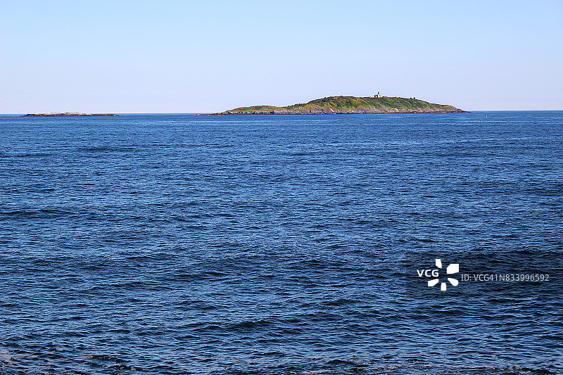 从缅因州波帕姆海滩看到的塞金岛图片素材