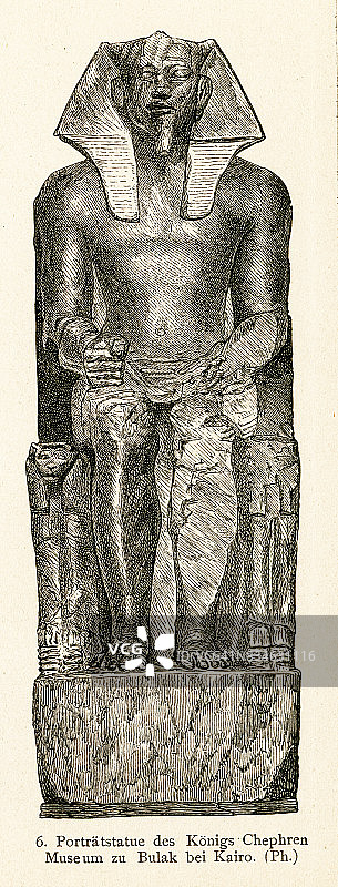 埃及法老哈夫拉雕像图片素材