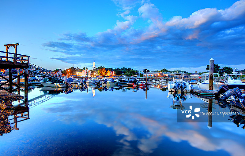 马萨诸塞州曼彻斯特海边小镇图片素材
