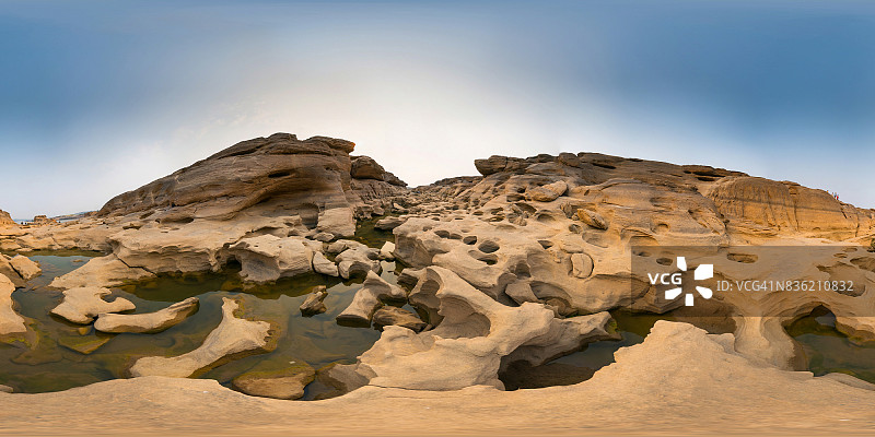 泰国乌汶叻差他尼府三潘博天然悬崖大峡谷360度景观图片素材