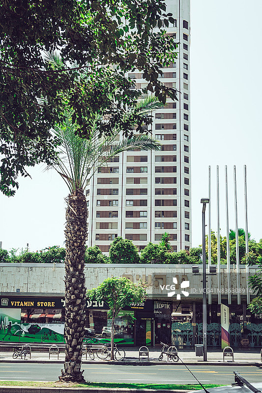 特拉维夫市中心的拉宾广场图片素材