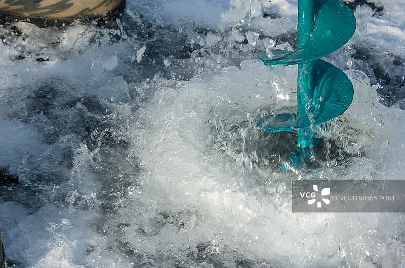钓鱼用冰螺丝图片素材