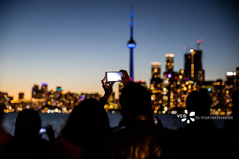 多伦多金融区夜景图片素材