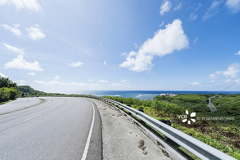 关岛的海滨公路图片素材