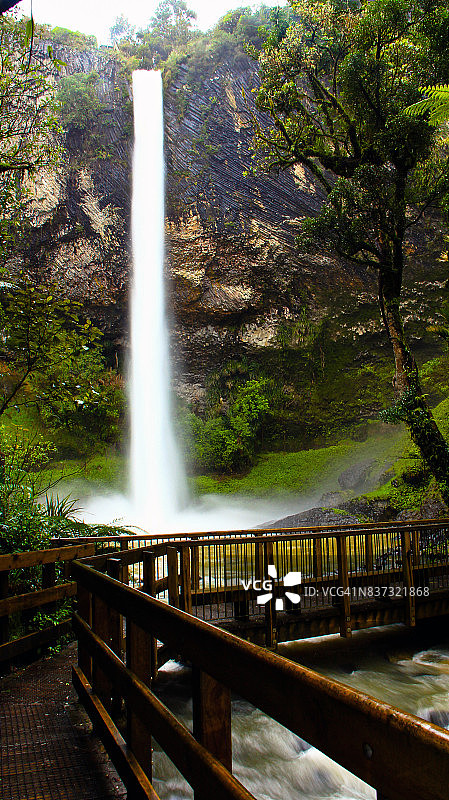 怀卡托新娘面纱瀑布图片素材