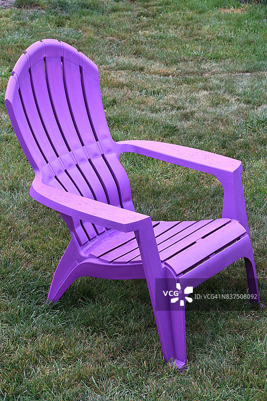 草坪上的阿迪朗达克风格庭院椅图片素材