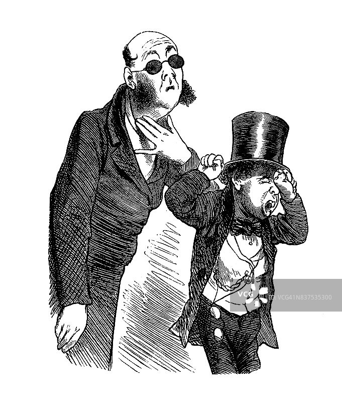 两个生病男人的肖像 - 1867图片素材