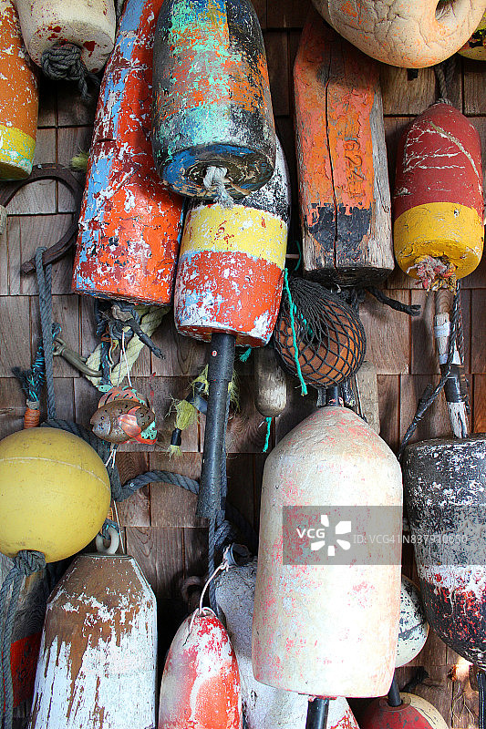 装饰性浮标，加拿大圣安德鲁斯图片素材