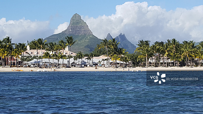 毛里求斯海滩全景图片素材