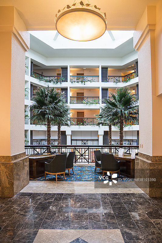 华丽酒店的室内景观图片素材