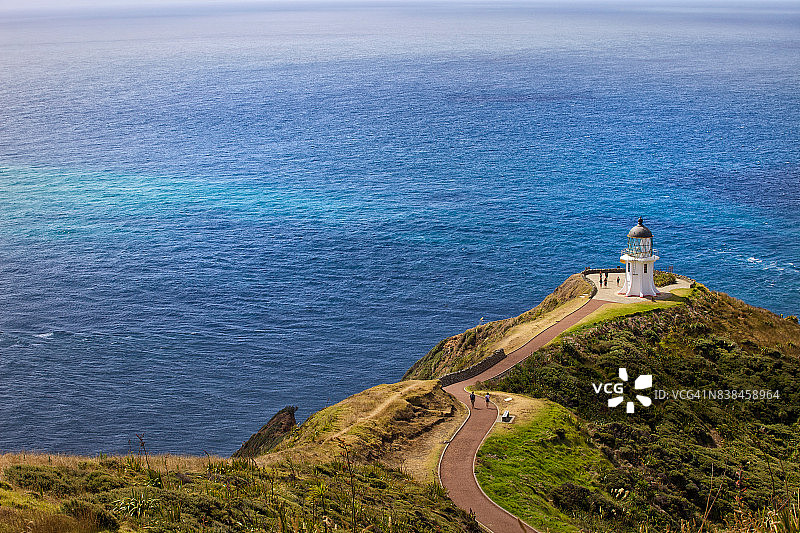 雷因格海岬灯塔，新西兰北地图片素材