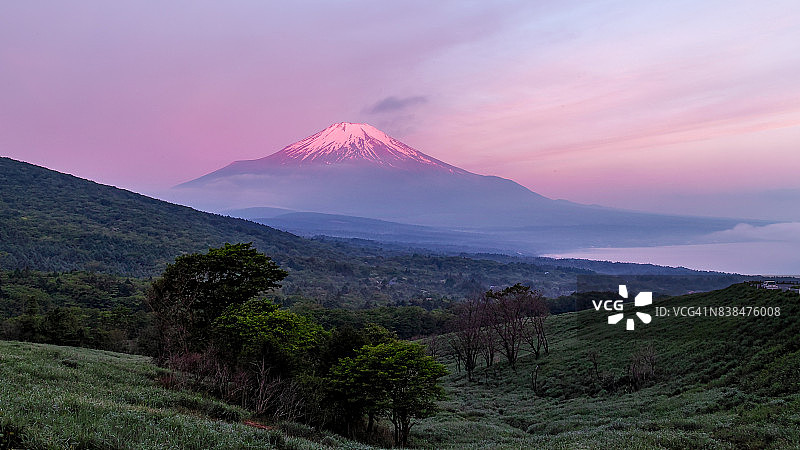 富士山晨曦图片素材