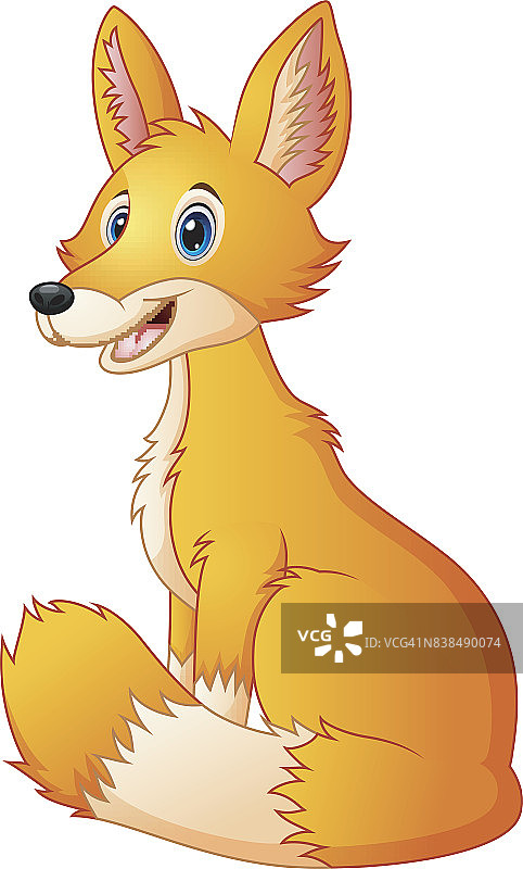 可爱的卡通狐狸图片素材