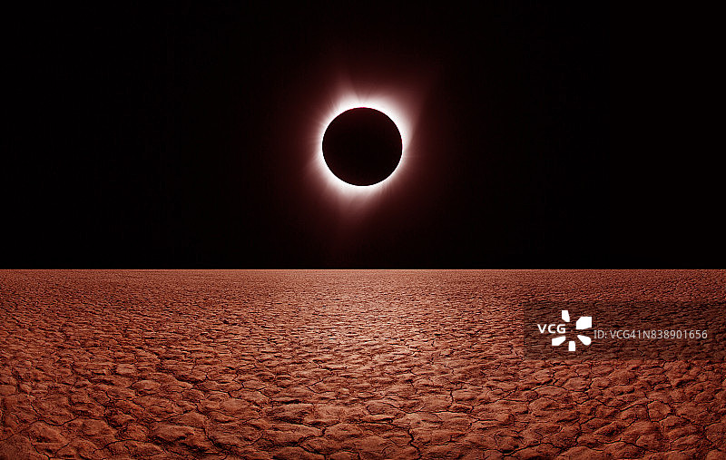 日全食景色图片素材