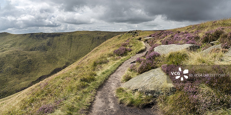 英格兰峰区金德童军边缘小路图片素材