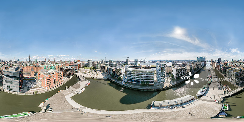 汉堡港口新城360°全景HDR照片图片素材
