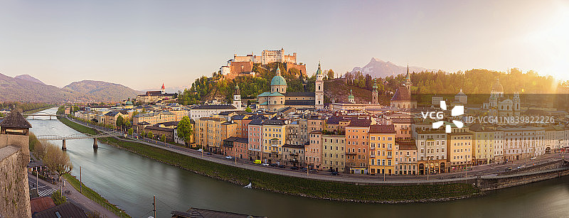 奥地利萨尔茨堡州的萨尔茨堡日落图片素材