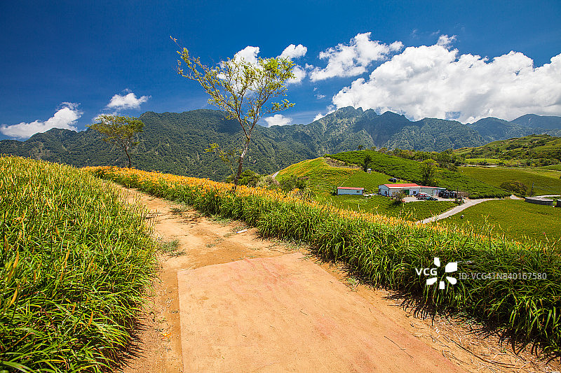 花莲玉里镇赤科山与富里镇六十石山图片素材