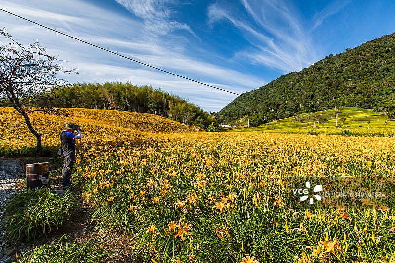 花莲玉里镇赤科山与富里镇六十石山图片素材