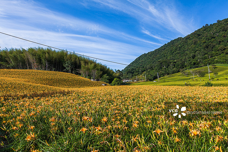 花莲玉里镇赤科山与富里镇六十石山图片素材